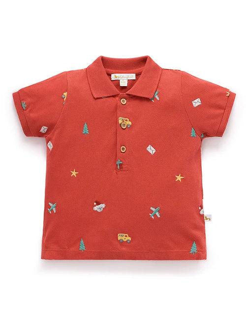 Travel Embroidered Polo Shirt