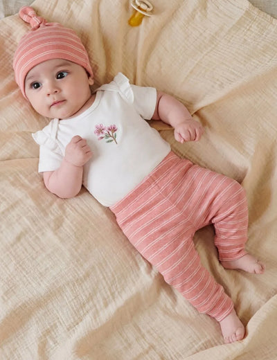 Organic Cotton Baby Ruffle Bodysuit Outfit