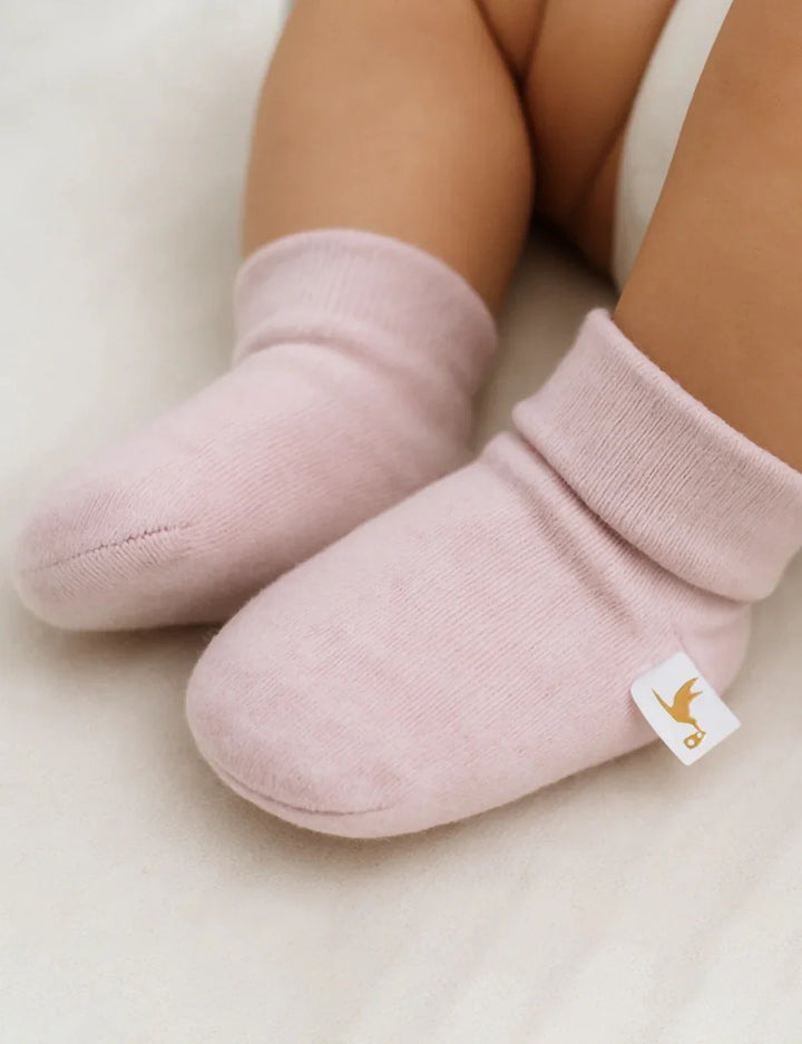 Organic Cotton Essentials Booties – Blue & Pink Set - ohmybebe