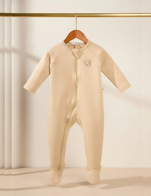 OhMyBebe Oatmeal Knit Growsuit