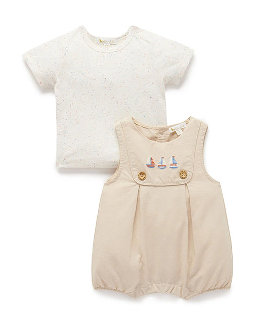 Classic Nautical T-Shirt & Romper Set