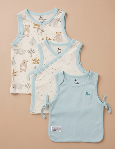 Organic Cotton Baby Jabla Set – Mint Green (3 Pack)