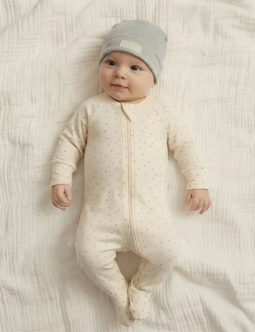 Ohmybebe Pea Green Zip Growsuit