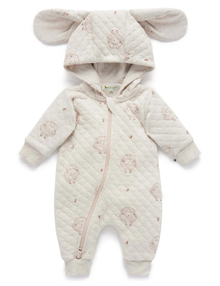 Lamb Quilted Baby Romper Suit Soft Organic Cotton – ohmybebe