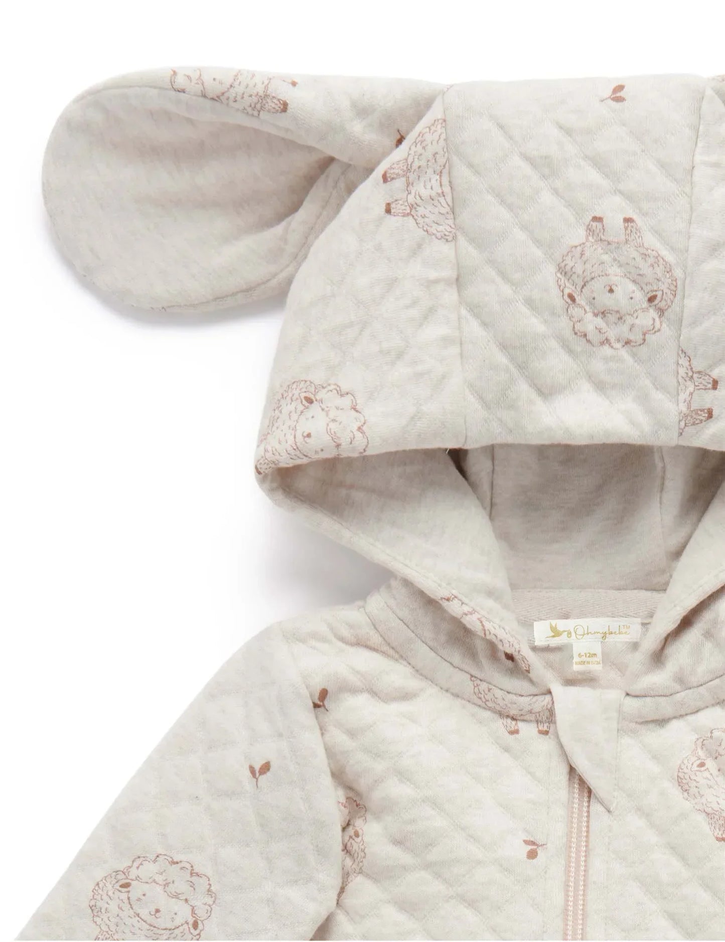 Organic Cotton Soft Lamb Quilted Growsuit – Cute, Cozy & Perfect - ohmybebe