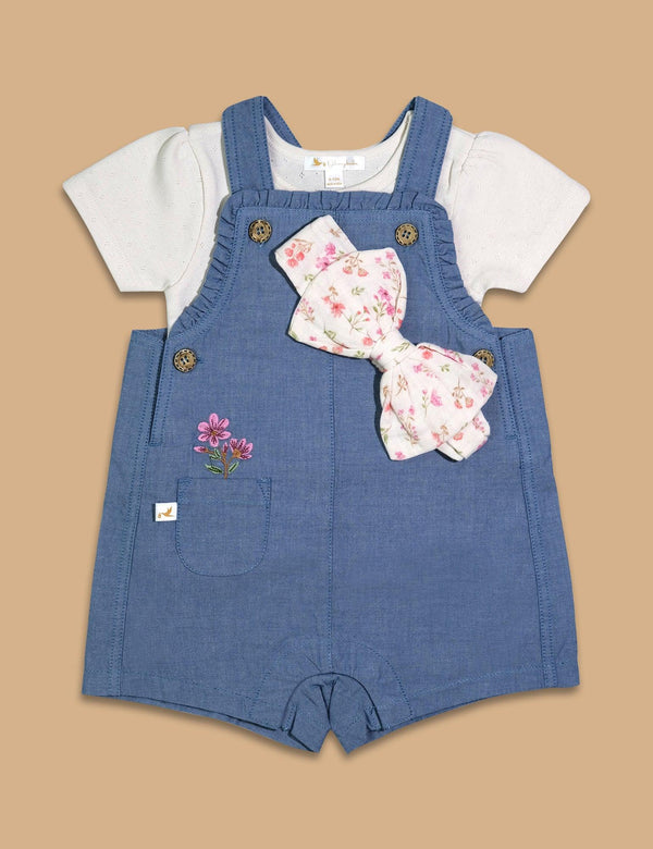 Organic Cotton Floral Chambray Set - ohmybebe