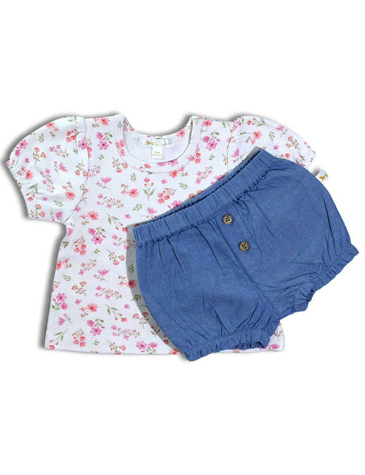 Organic Cotton Top, Bloomer & Sun Hat - ohmybebe