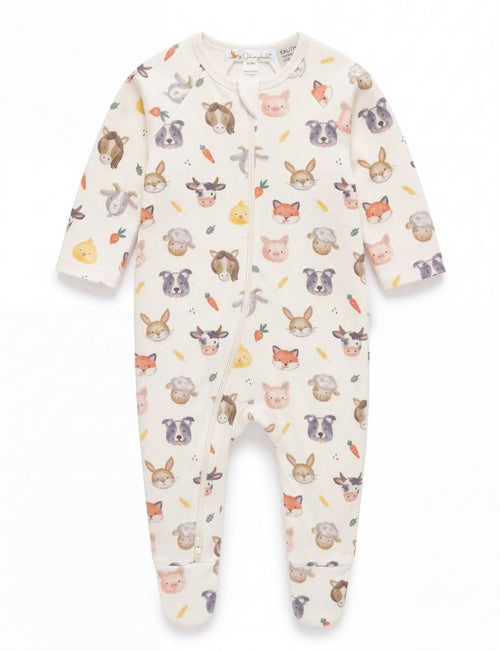 Farm Friends Organic Cotton Baby Romper