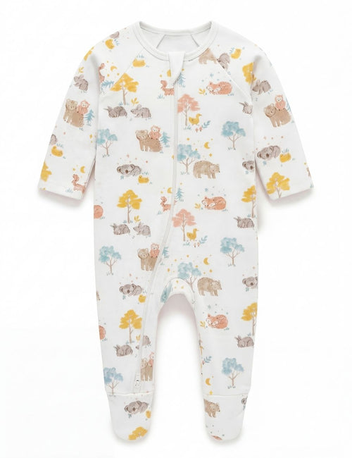 Organic Cotton Baby Zipper Romper – Little Nap Sleep AOP