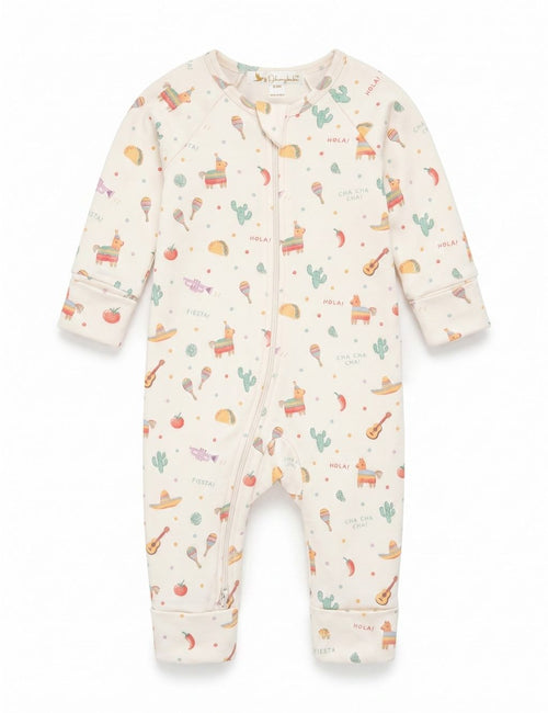 Organic Cotton Baby Romper – Pinata Print