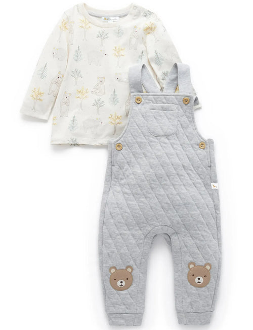 Organic Cotton Quilted Overall Set – Soft, Cozy & Adorably Stylish