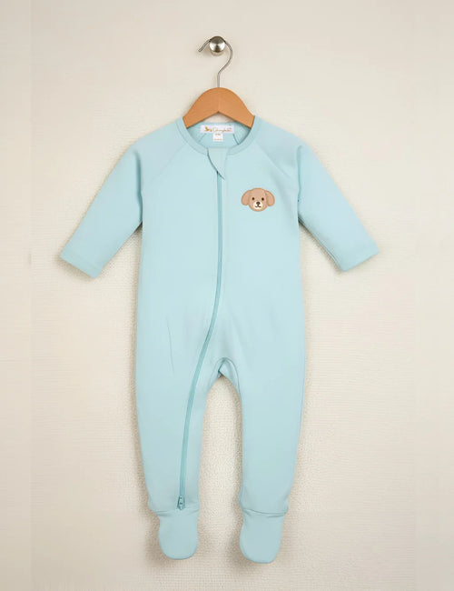 Ohmybebe Misty Blue Zip Growsuit