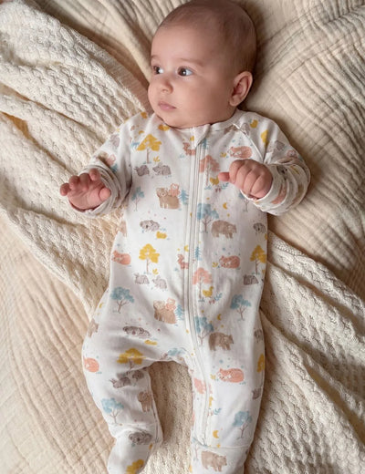 Organic Cotton Baby Zipper Romper – Little Nap Sleep AOP