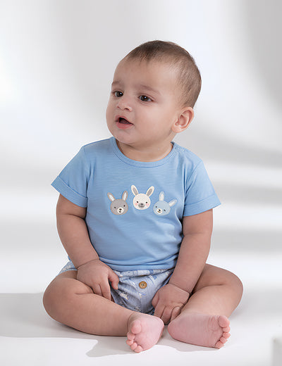 Organic Cotton Bunny Bliss Organic Tee & Shorts Set