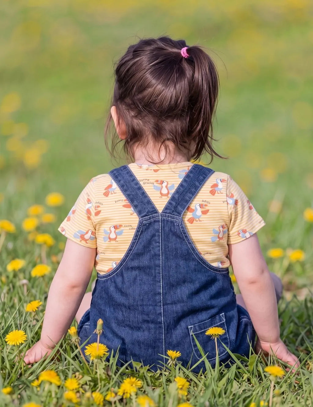 Organic Cotton Kids Denim Overall Set