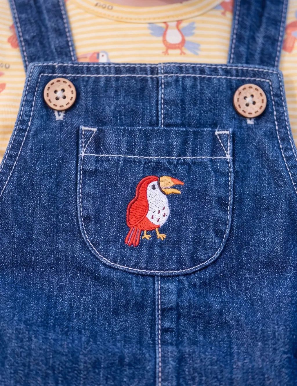 Organic Cotton Kids Denim Overall Set