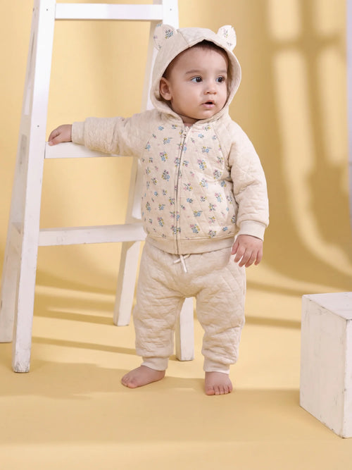 Quilted Floral Hooded Co-Ord Set
