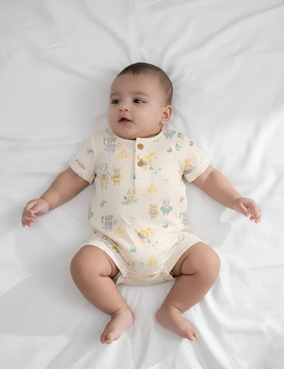 Organic Cotton Puppy Print Jumpsuit