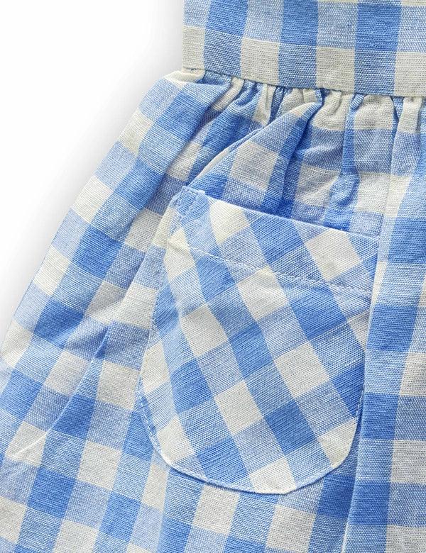 Organic Cotton Toddler Girls Sleeveless Gingham Summer Dress - ohmybebe