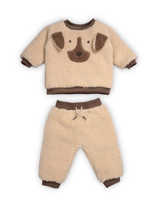 Shearling Co-Ord Set - Cute Puppy Face