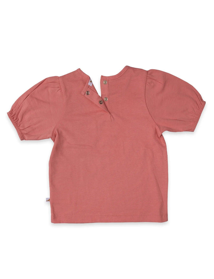 Organic Cotton Gathered Tee & Printed Shorts - ohmybebe