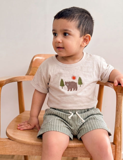 Organic Cotton Tee with Shorts (Sunny Bear Playwear)