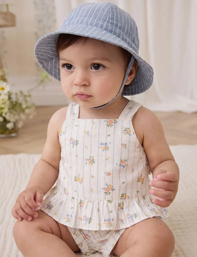 Organic Cotton Nautical Floral Top and Shorts Set