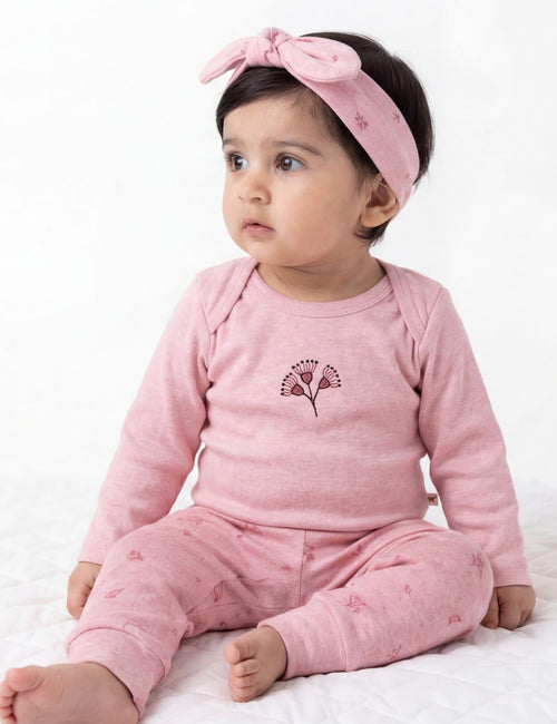 Organic Cotton 3-Piece Set - Bodysuit, Leggings & Headband