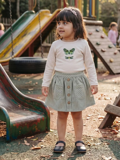Girls' Top & Skirt