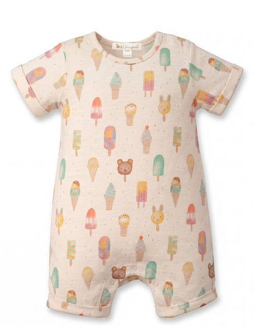 Organic Cotton Gelati Print Baby Romper