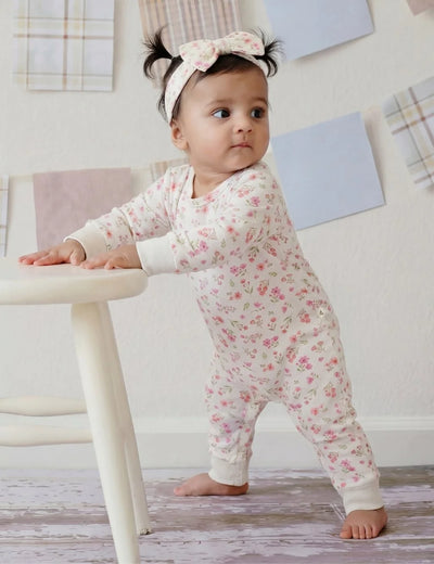 Organic Cotton Growsuit & Bow Set