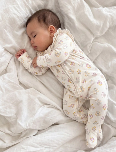 Organic Cotton Baby Romper – Posie Print