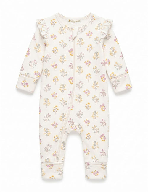Organic Cotton Baby Romper – Posie Print