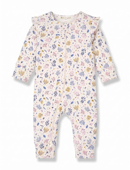 Organic Cotton Baby Romper – Dusk Floral Print