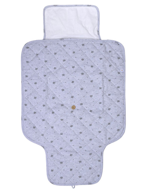 Grey Quilted Leaf Baby Mat