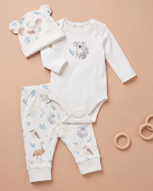 Organic Cotton Eucalyptus 3-Piece Bodysuit Set