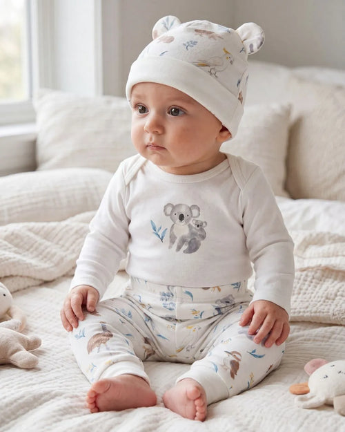 Organic Cotton Eucalyptus 3-Piece Bodysuit Set