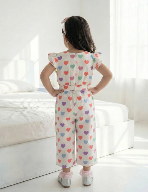Rainbow Hearts Jumpsuit Set