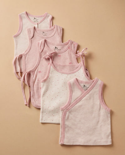 Pink Combo Baby Jabla Set (5 Pcs): Organic Cotton, Quirky Designs