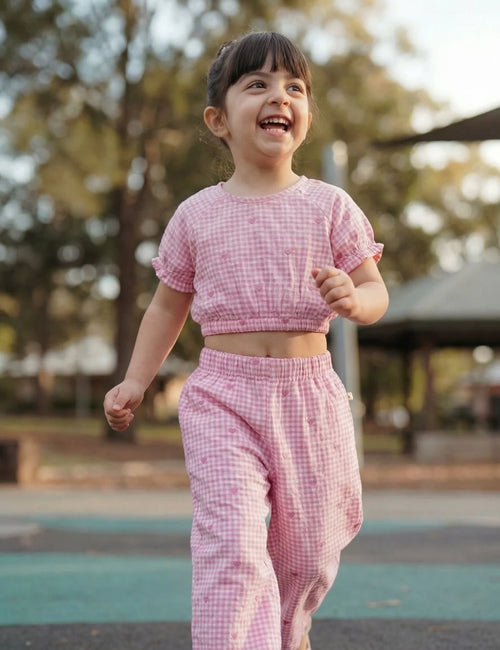Pink Gingham Breeze Co-Ord Set