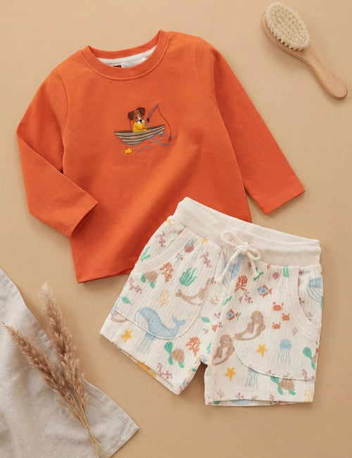Organic Cotton Kids T-Shirt & Shorts Set