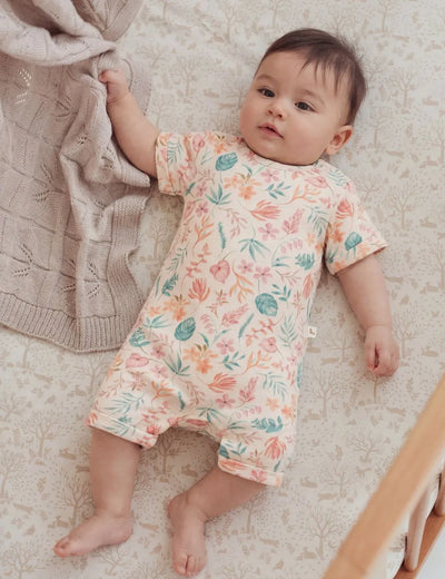 Organic Cotton Tropicana  Print Baby Romper