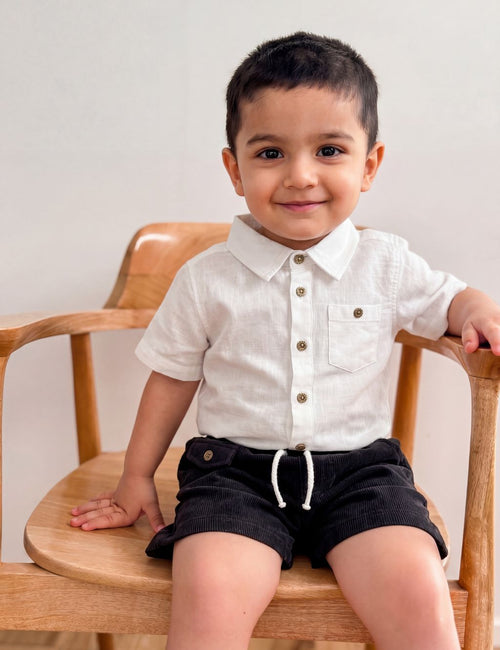 Organic Cotton Shirt with Shorts (Little Gentleman's Ensemble)