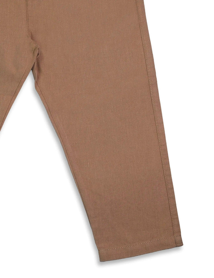 Organic Cotton Cloud Polo Tee & Beige Linen Blend Pant - 2 Piece Set - ohmybebe