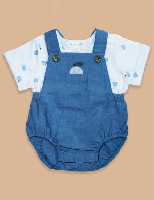 Organic Cotton Top with Overall Romper