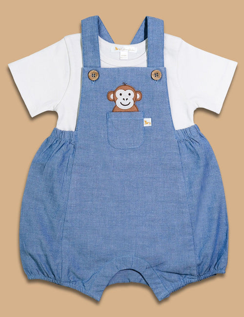 Organic Cotton Bodysuit & Overall Set