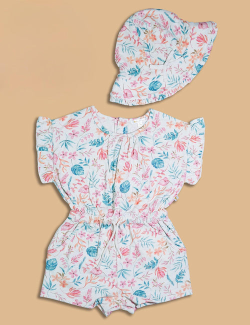Organic Cotton Summer Onesie & Sun Hat Set