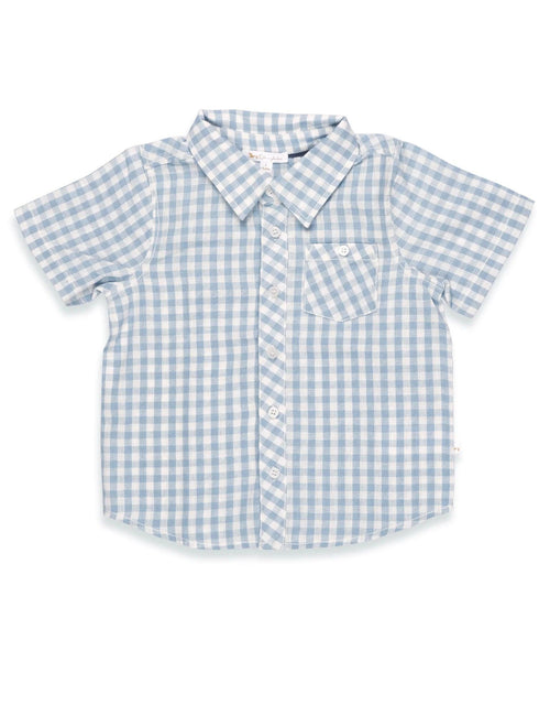 Organic Cotton Shirt with Shorts (Little Gent's Classic Checks Ensemble)
