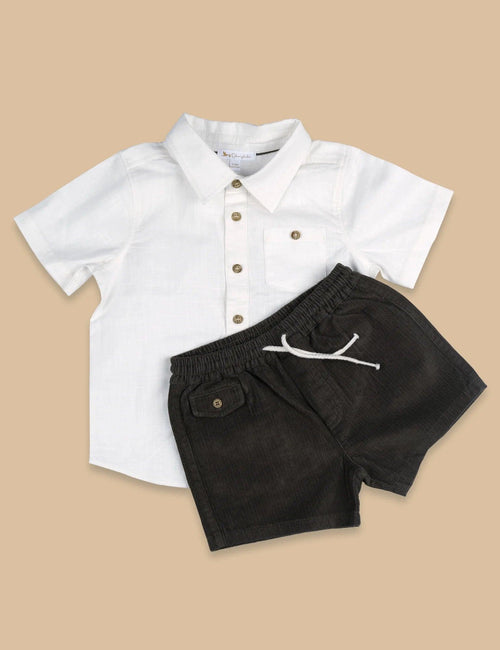 Organic Cotton Shirt with Shorts (Little Gentleman's Ensemble)