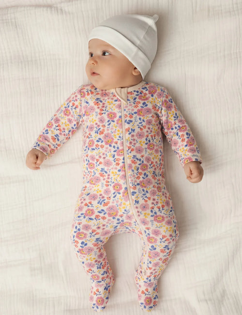 Ohmybebe Pansy Bloom Organic Growsuit